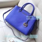 Top Quality Clone Michael Kors Blue Genuine Leather Ladies Shoulder Bag